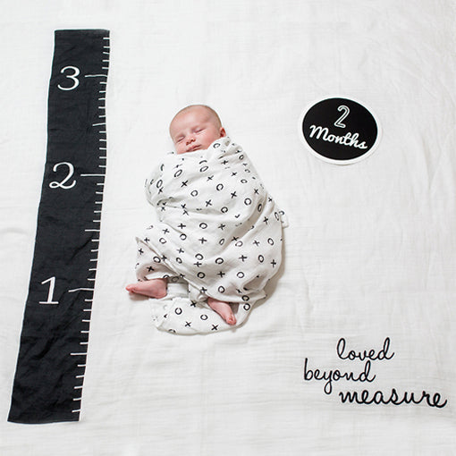 baby's first year blanket and cards set