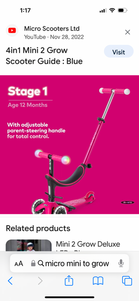 micro mini to grow magic led scooter