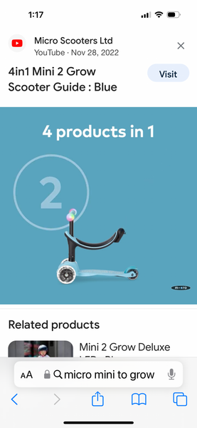 micro mini to grow magic led scooter