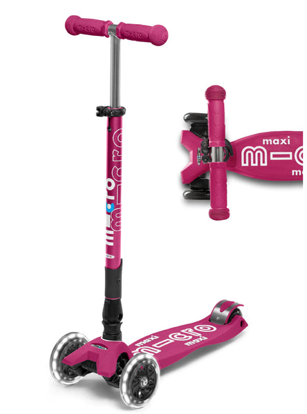 micro maxi deluxe foldable led scooter
