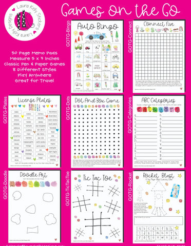 games on the go travel pads