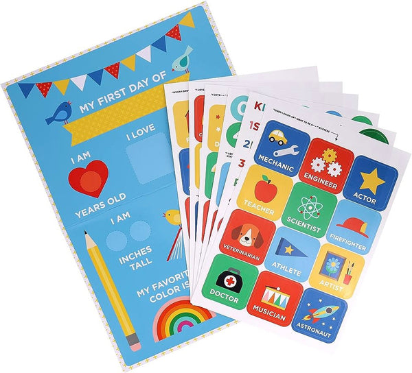 first and last day of school sticker sign