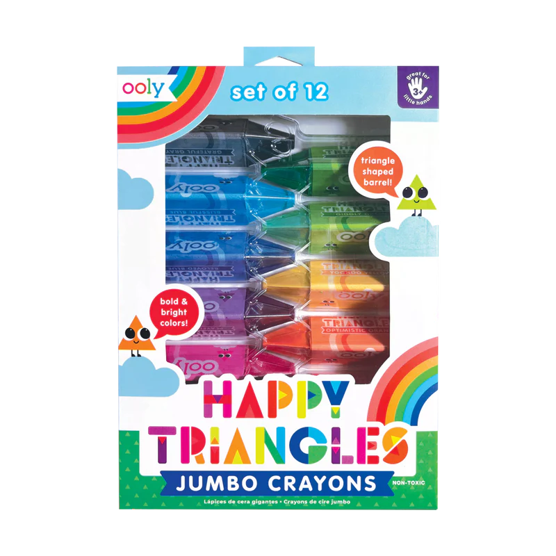 happy triangles jumbo crayons