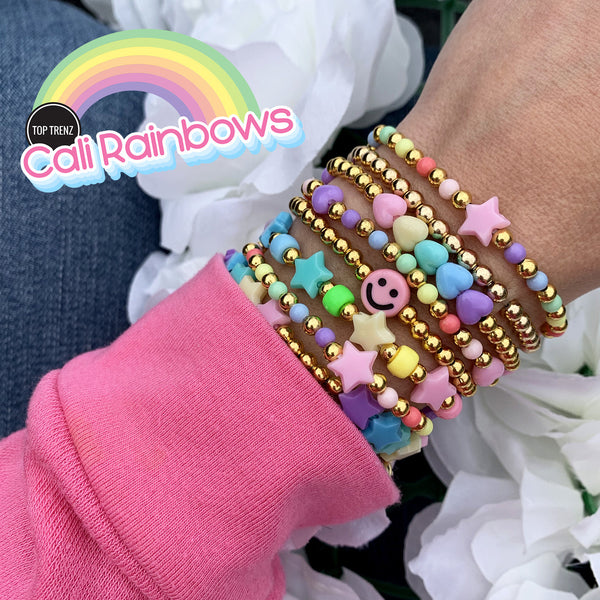 cali rainbow beaded bracelets