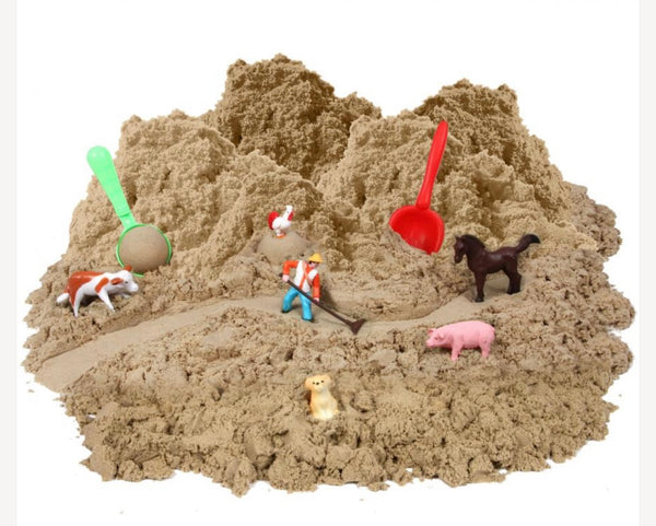 sensory sand bin - farm animals