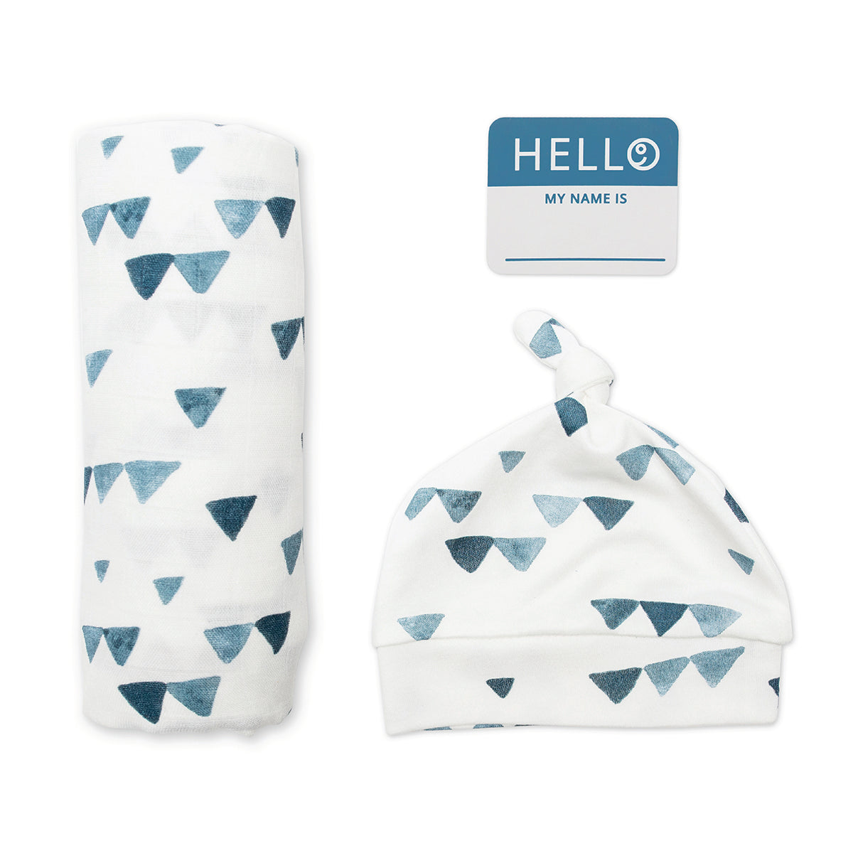 hello world hat and swaddle set
