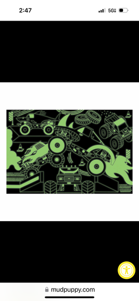 monster trucks glow in the dark - 100 piece puzzle
