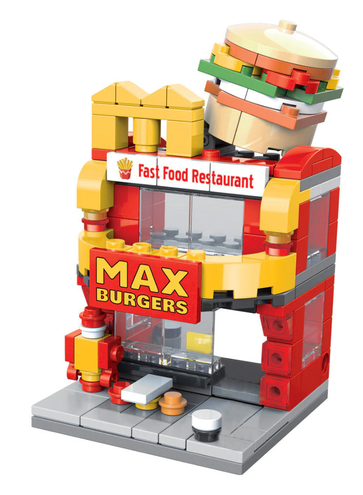 brick loot mini city max burgers restaurant
