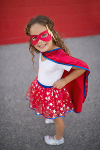 superhero tutu cape and mask set