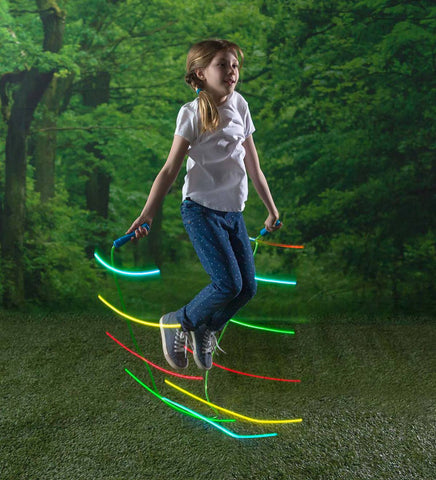 LED flashing jump rope