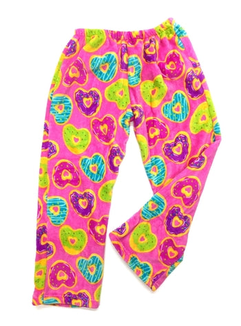 heart donut fuzzie pants