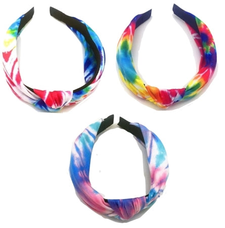 tie dye velvet knot headband