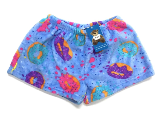 delish donut fuzzie shorts