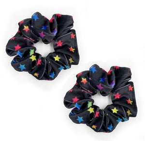 multi star velvet scrunchie