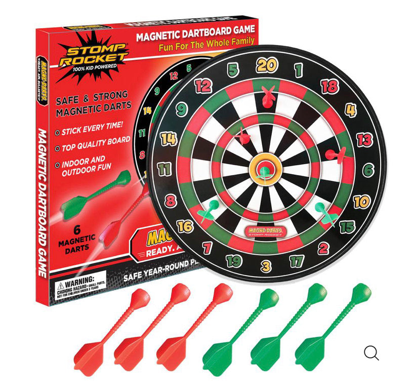 stomp rocket magnetic dartboard game