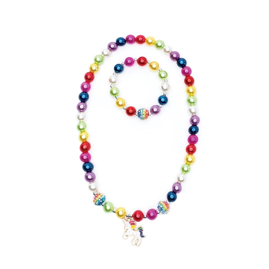 gumball rainbow necklace and bracelet set