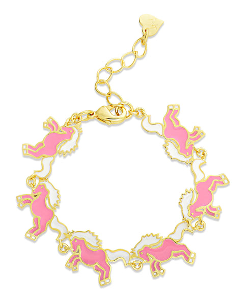 link bracelet - flower or unicorn