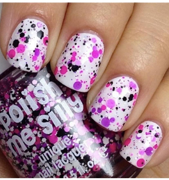 polka dot glitter nail polish collection