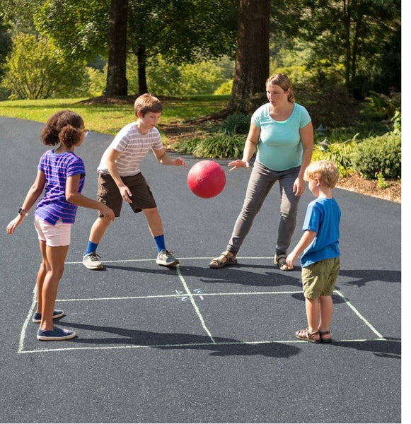 playground classics set - kickball, hopscotch and 4-square