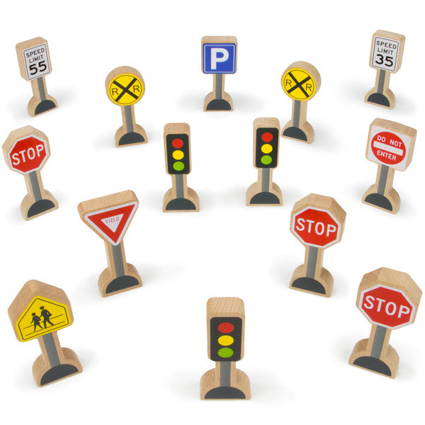 wooden street signs