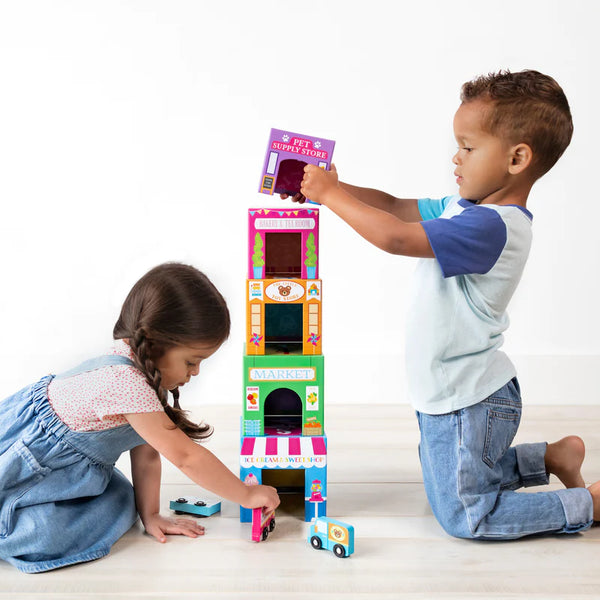 stackables nested cardboard toys & cars set