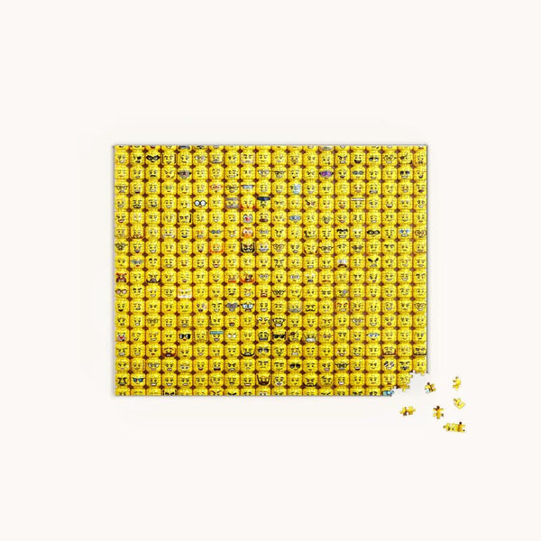 lego minifigure faces - 1000 piece puzzle