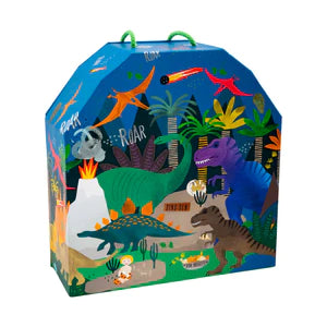 dino playbox with wood pieces