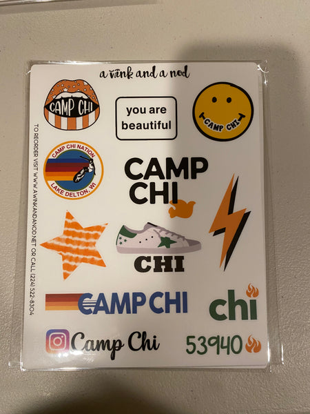 camp vinyl sticker sheets