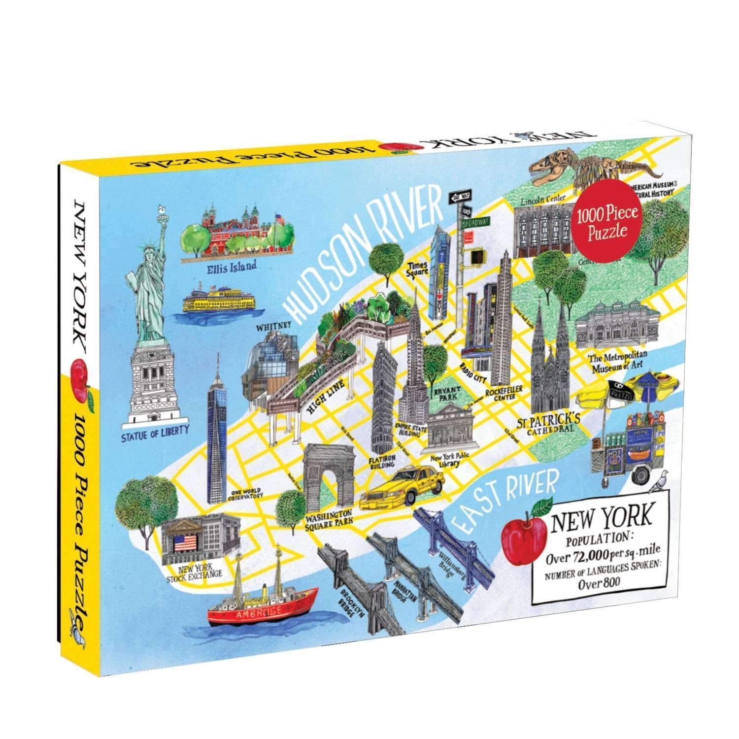 New York City map - 1000 piece puzzle
