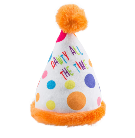 happy birthday pawty hat toy