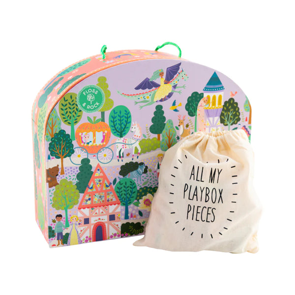 fairy tale playbox with wooden pieces