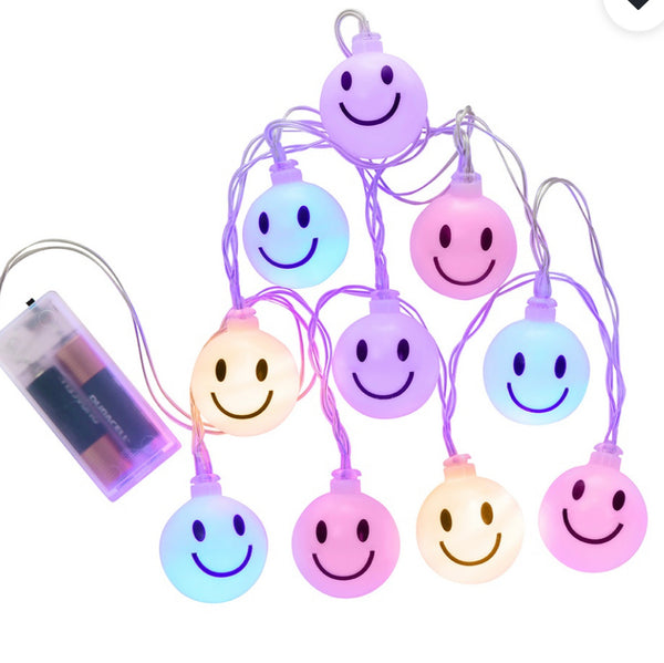 happy face string lights