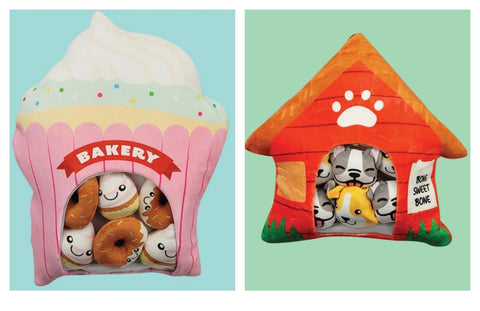 tic tac toe plushies - cupcake or dog