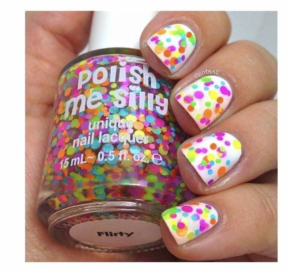 polka dot glitter nail polish collection