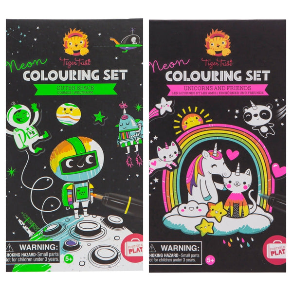 neon color set - outer space or unicorn
