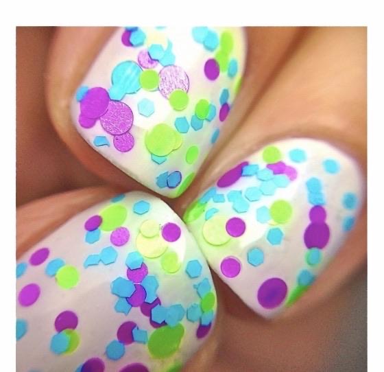 polka dot glitter nail polish collection
