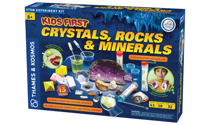crystals, rocks & minerals stem experiment kit