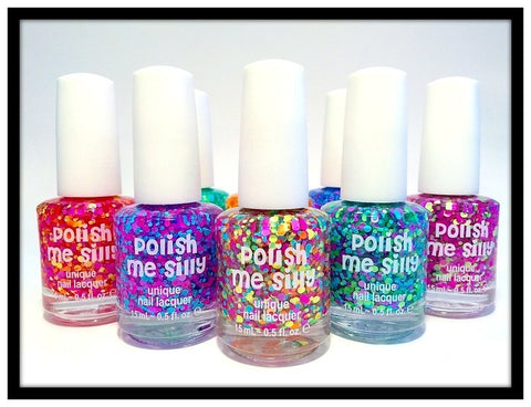 polka dot glitter nail polish collection