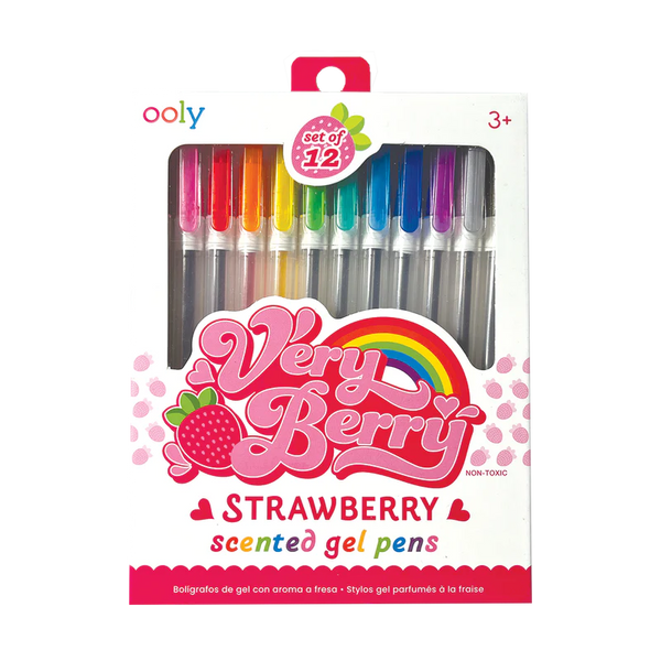 very berry strawberry scented gel pens