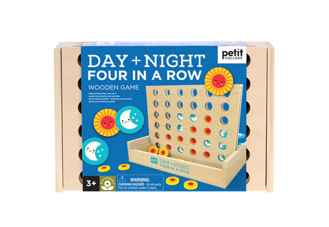 day plus night four in a row wooden game
