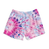 razzle dazzle tie dye fuzzie shorts