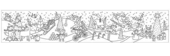mini coloring roll - hanukkah or christmas
