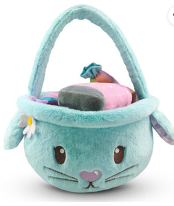 too sweet bunny basket plush