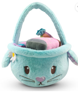 too sweet bunny basket plush