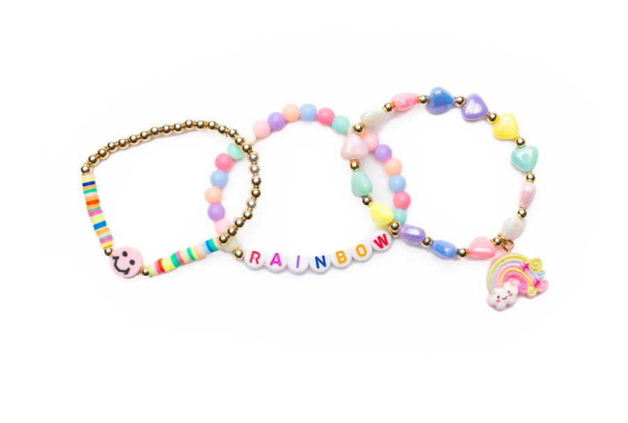 rainbow smiles bracelet set
