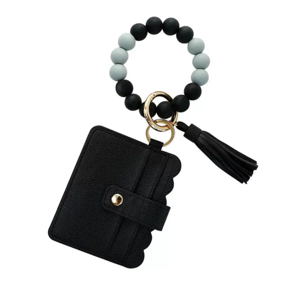 wallet wristlet tassel keychain