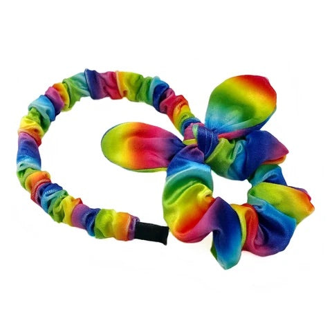 bunny ear velvet scrunchie and headband set