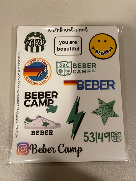 camp vinyl sticker sheets