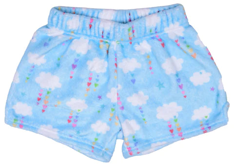 cheerful clouds fuzzie shorts