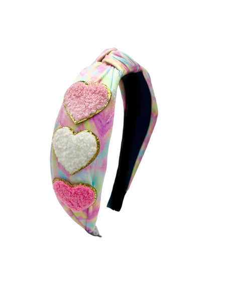 tie dye heart knot headband